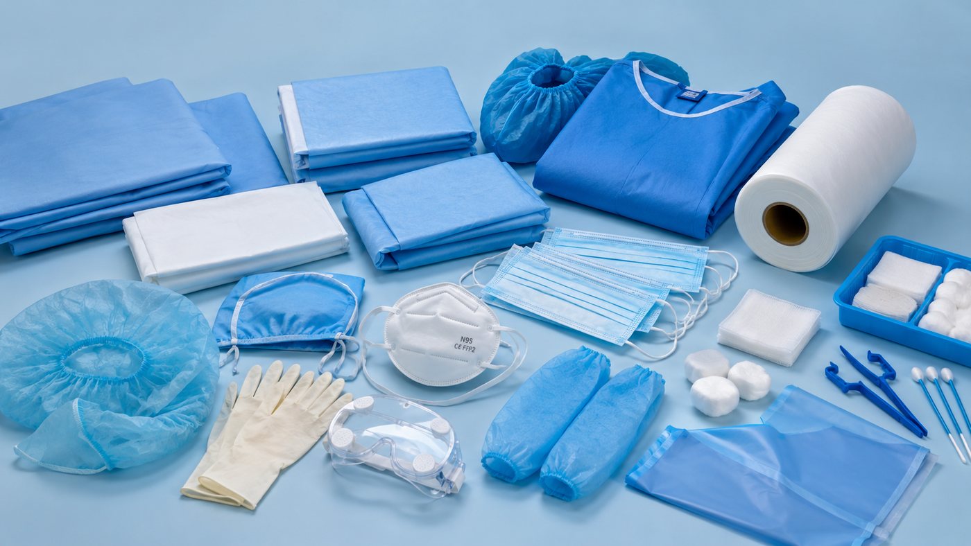 Non-woven surgical face masks